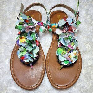 Mix It Floral Bling Slingback Sandal Flip Flops